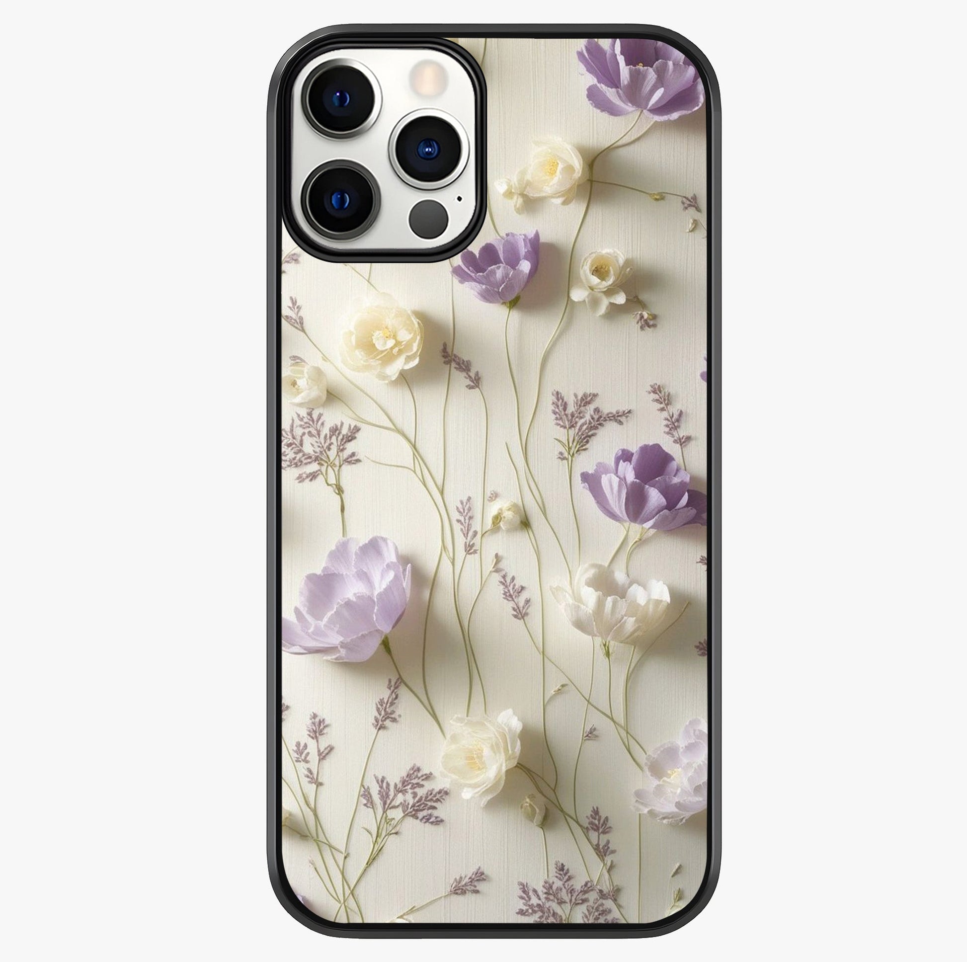 Lilac Breeze Harmony Glass Case showing full back design in clean flat view with glossy glass finish.