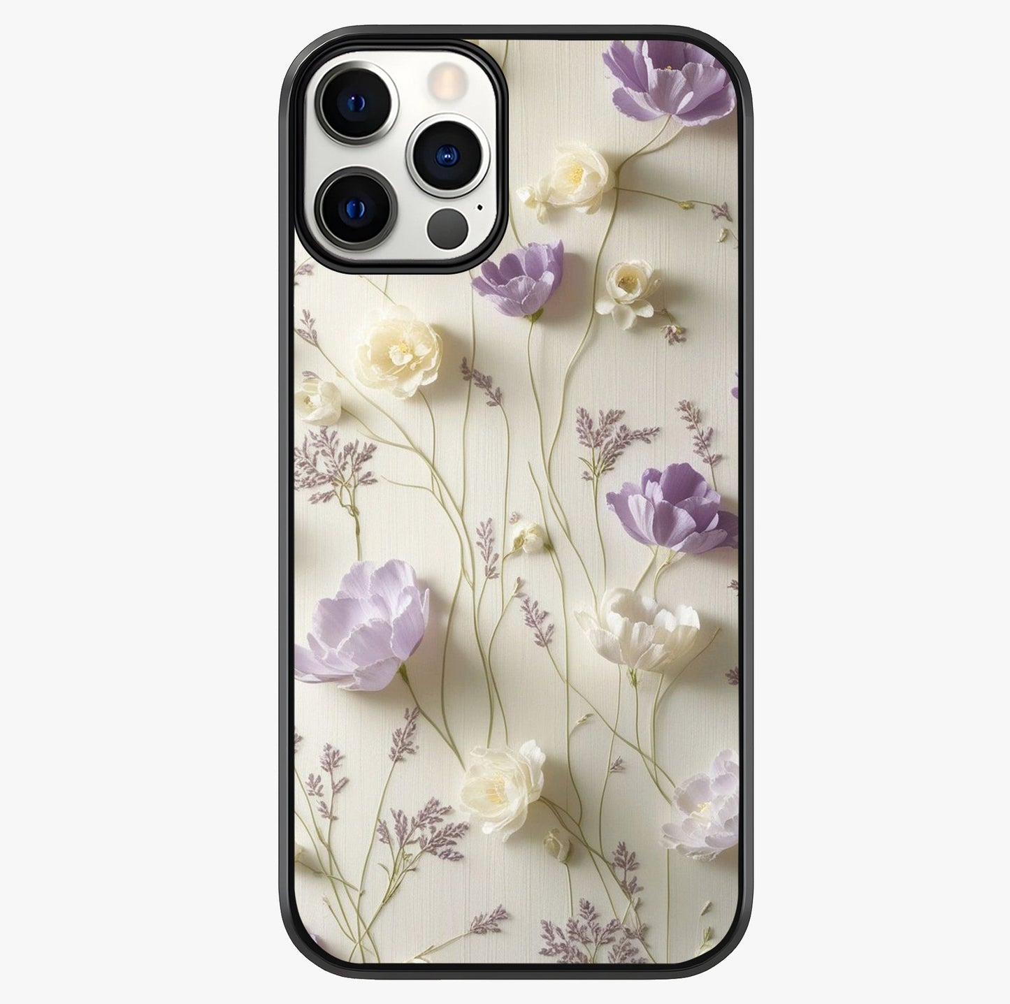 Lilac Breeze Harmony Glass Case showing full back design in clean flat view with glossy glass finish.