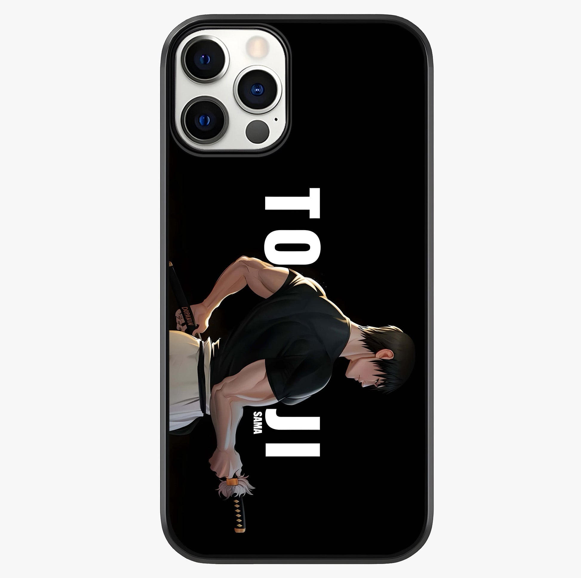 Midnight Blade Resolve Glass Case showing full back design in clean flat view with glossy glass finish.