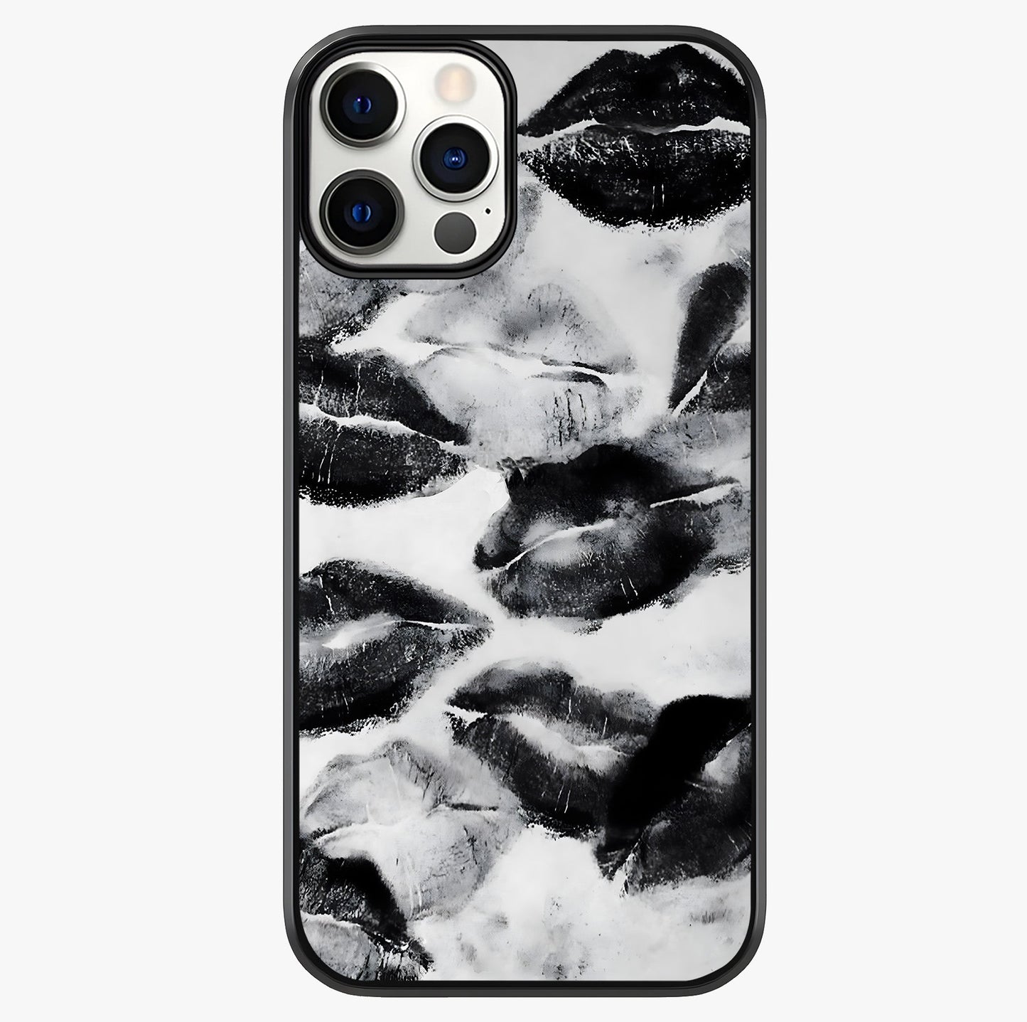 Midnight Kiss Marks Glass Case showing full back design in clean flat view with glossy glass finish.