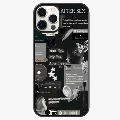 Midnight Love Echo Glass Case showing full back design in clean flat view with glossy glass finish.