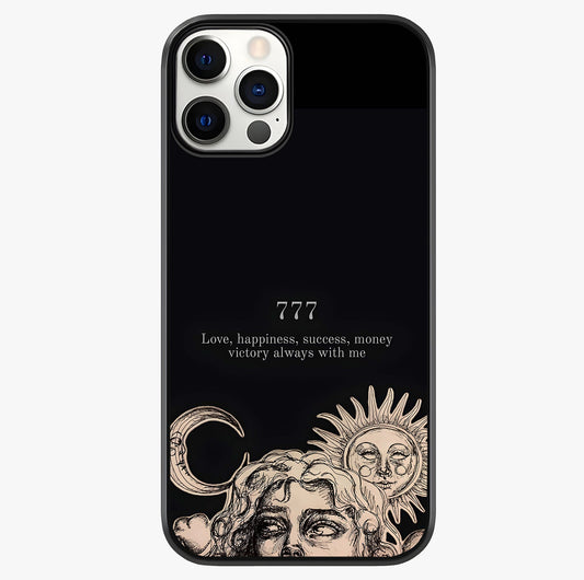 Mystic Victory Aura Glass Case showing full back design in clean flat view with glossy glass finish.