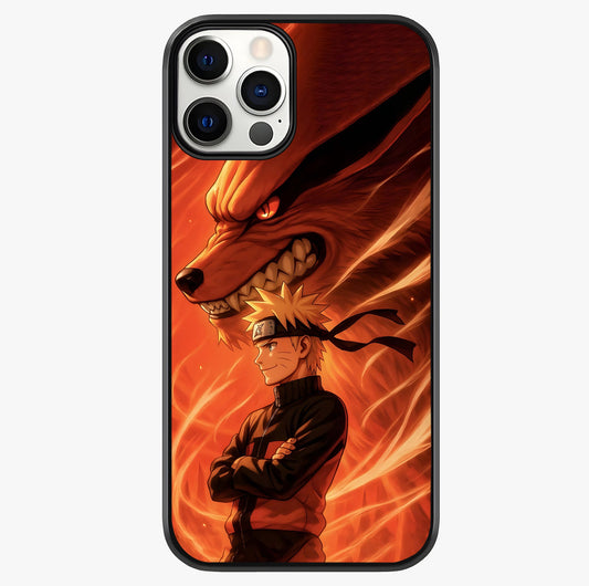 Nine Tails Legacy Glass Case showing full back design in clean flat view with glossy glass finish.