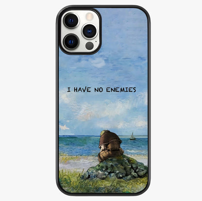 Peace Beyond War Glass Case showing full back design in clean flat view with glossy glass finish.