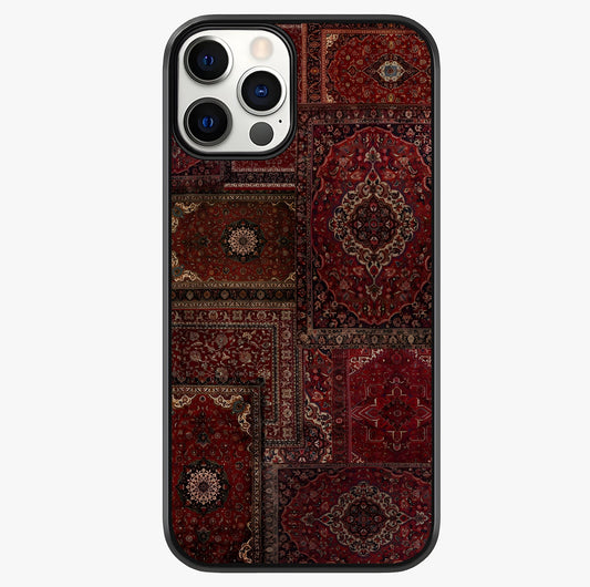 Persian Velvet Tale Glass Case showing full back design in clean flat view with glossy glass finish.
