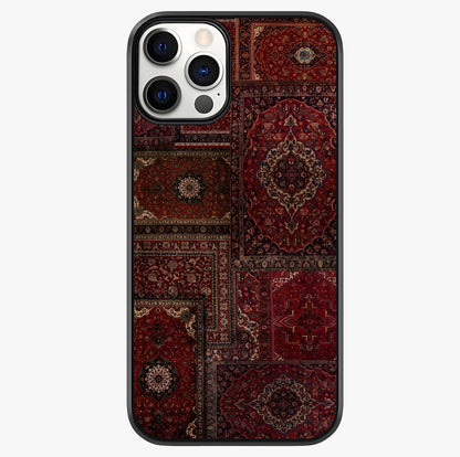 Persian Velvet Tale Glass Case showing full back design in clean flat view with glossy glass finish.