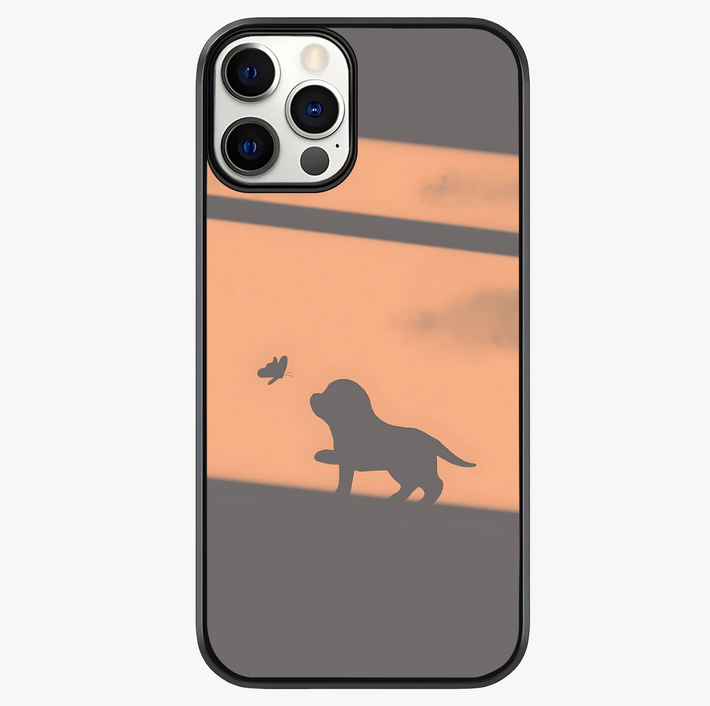 uppy Shadow Art Glass Case showing full back design in clean flat view with glossy glass finish.