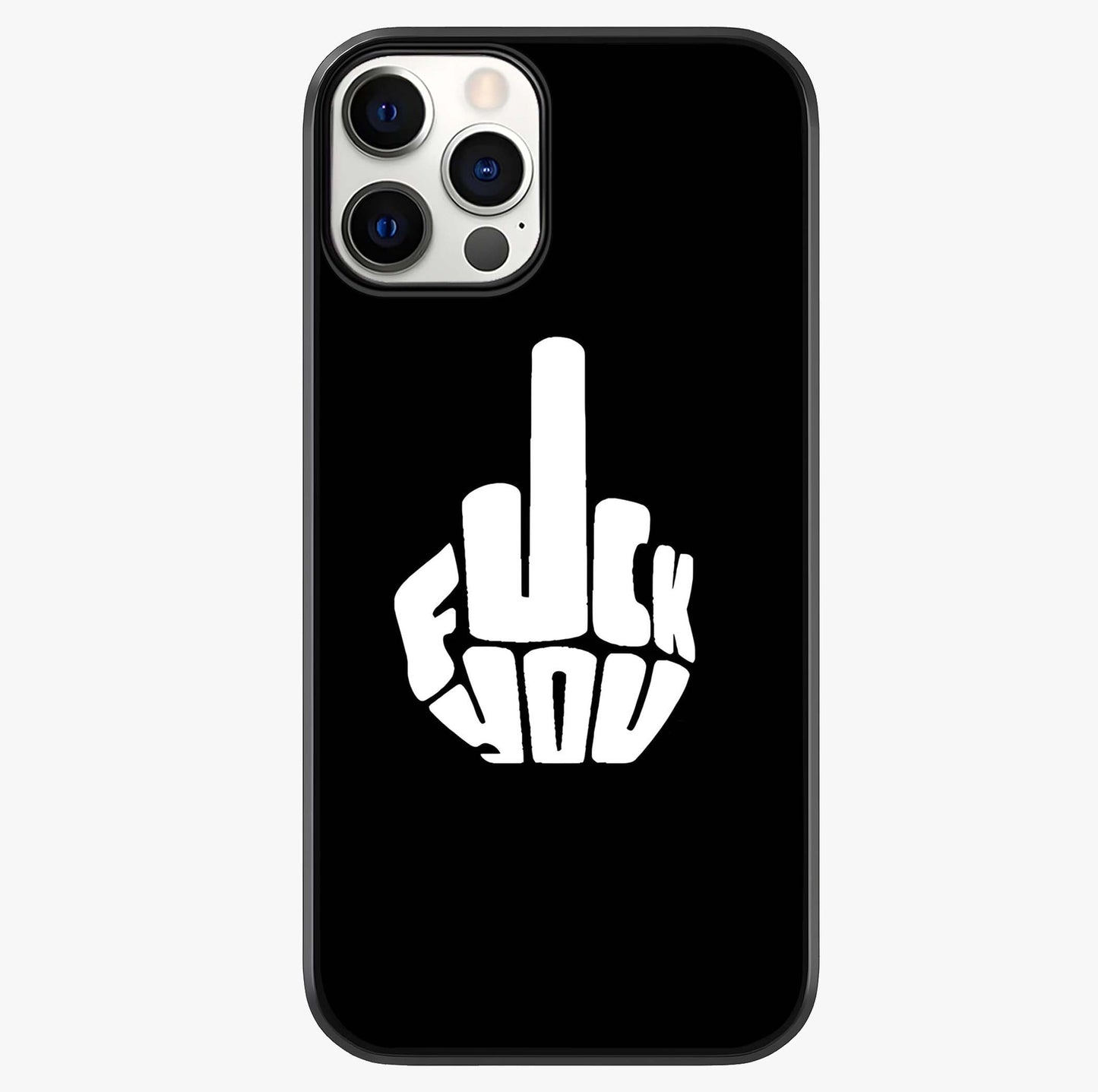 Rebel Mode On Glass Case showing full back design in clean flat view with glossy glass finish.