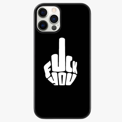 Rebel Mode On Glass Case showing full back design in clean flat view with glossy glass finish.