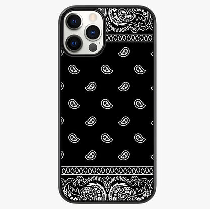 Retro Rebel Threads Glass Case showing full back design in clean flat view with glossy glass finish.