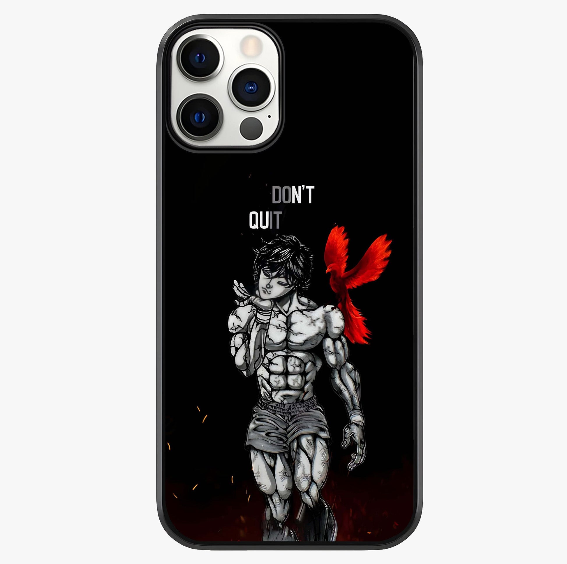 Rise Beyond Limits Glass Case showing full back design in clean flat view with glossy glass finish.