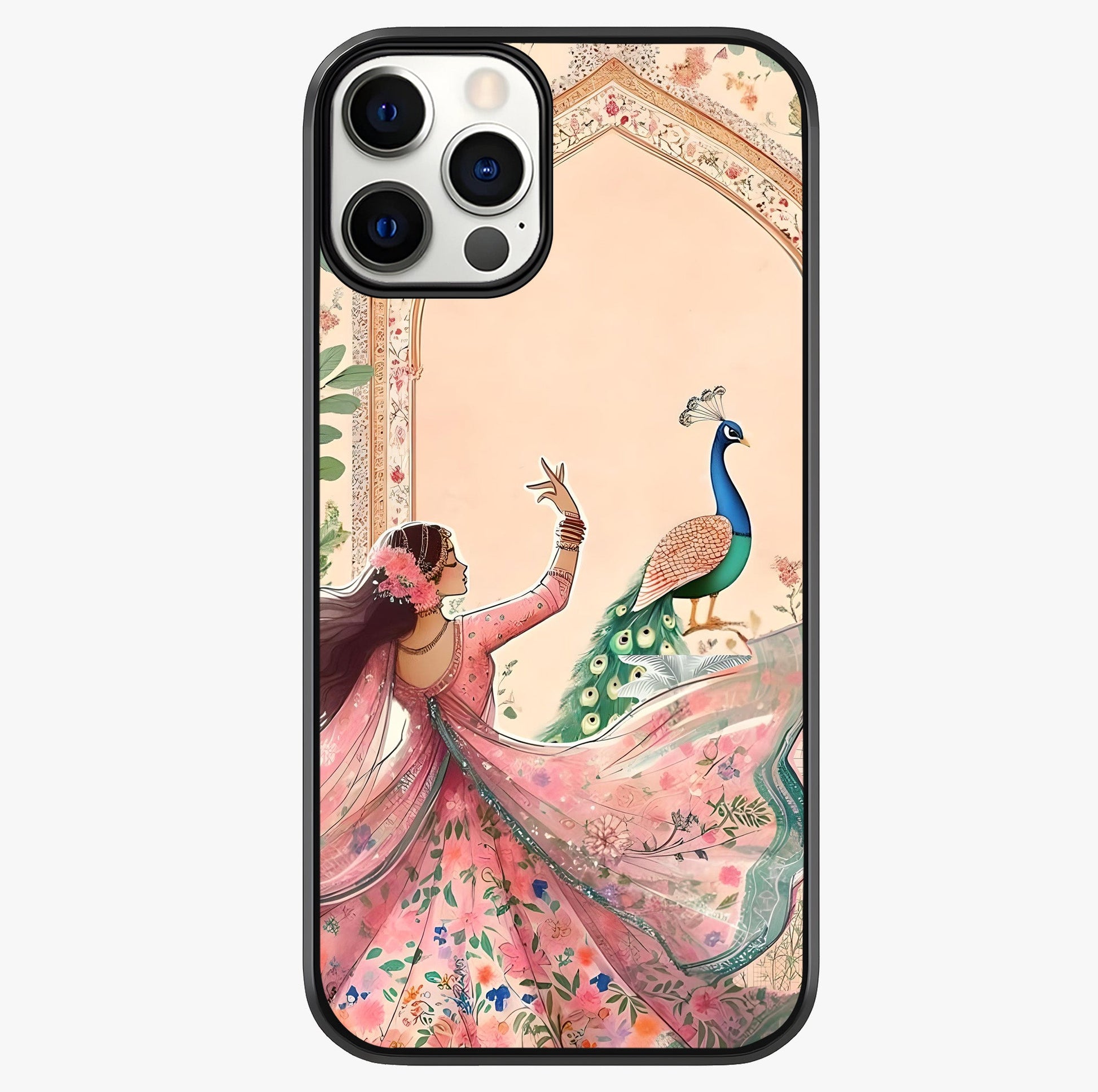 Royal Grace Muse Glass Case showing full back design in clean flat view with glossy glass finish.