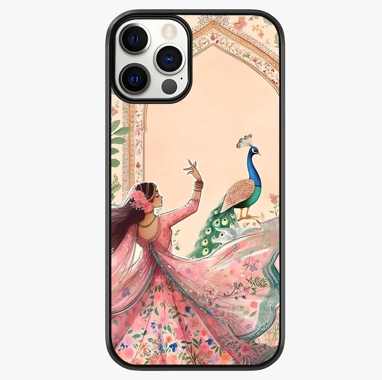 Royal Grace Muse Glass Case showing full back design in clean flat view with glossy glass finish.
