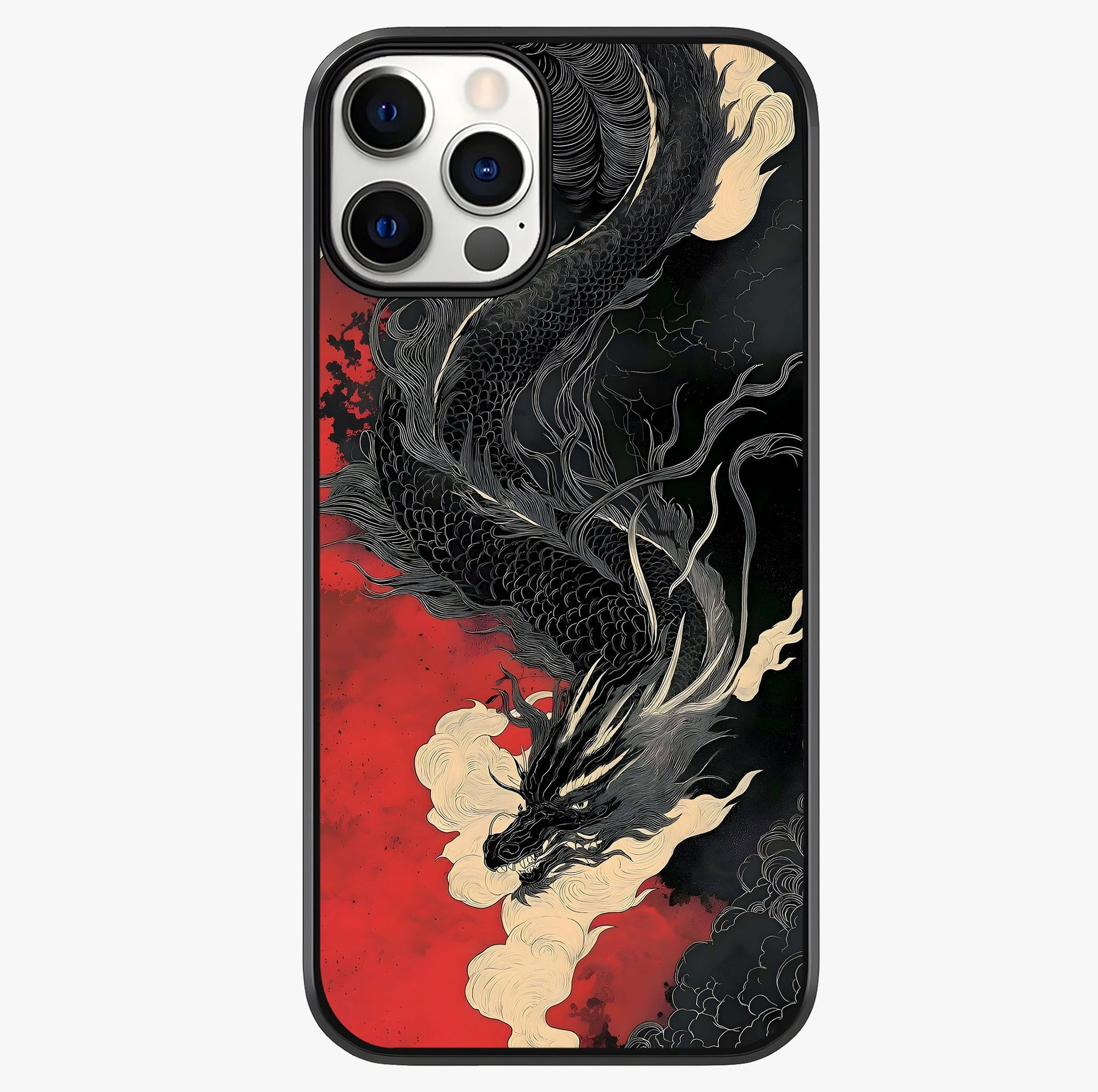 Shadow Dragon Fury Glass Case showing full back design in clean flat view with glossy glass finish.