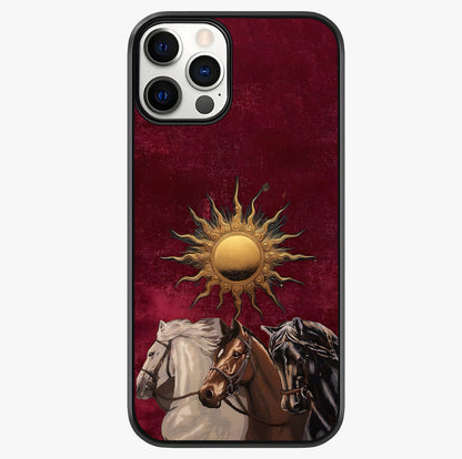 Solar Riders Glass Case showing full back design in clean flat view with glossy glass finish.