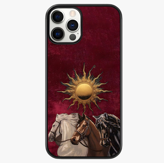 Solar Riders Glass Case showing full back design in clean flat view with glossy glass finish.