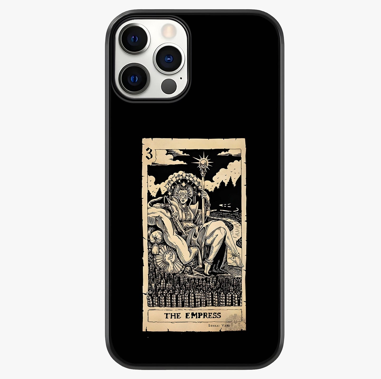 The Empress Glass Case showing full back design in clean flat view with glossy glass finish.