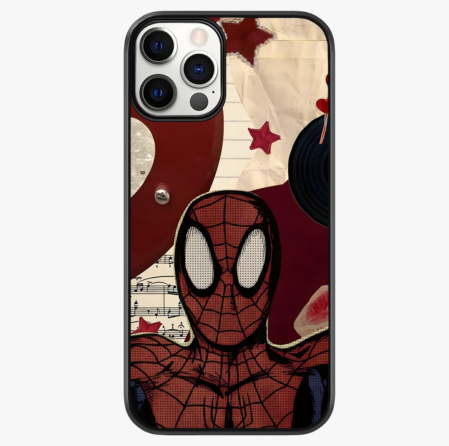 Web Warrior Vibes Glass Case showing full back design in clean flat view with glossy glass finish.