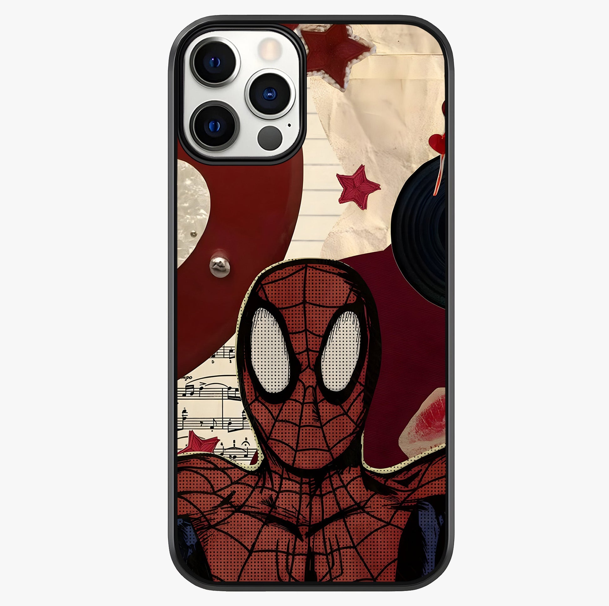 Web Warrior Vibes Glass Case showing full back design in clean flat view with glossy glass finish.