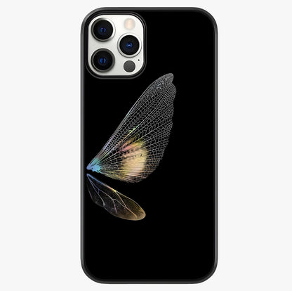 Whispers Of Wings Glass Case showing full back design in clean flat view with glossy glass finish.