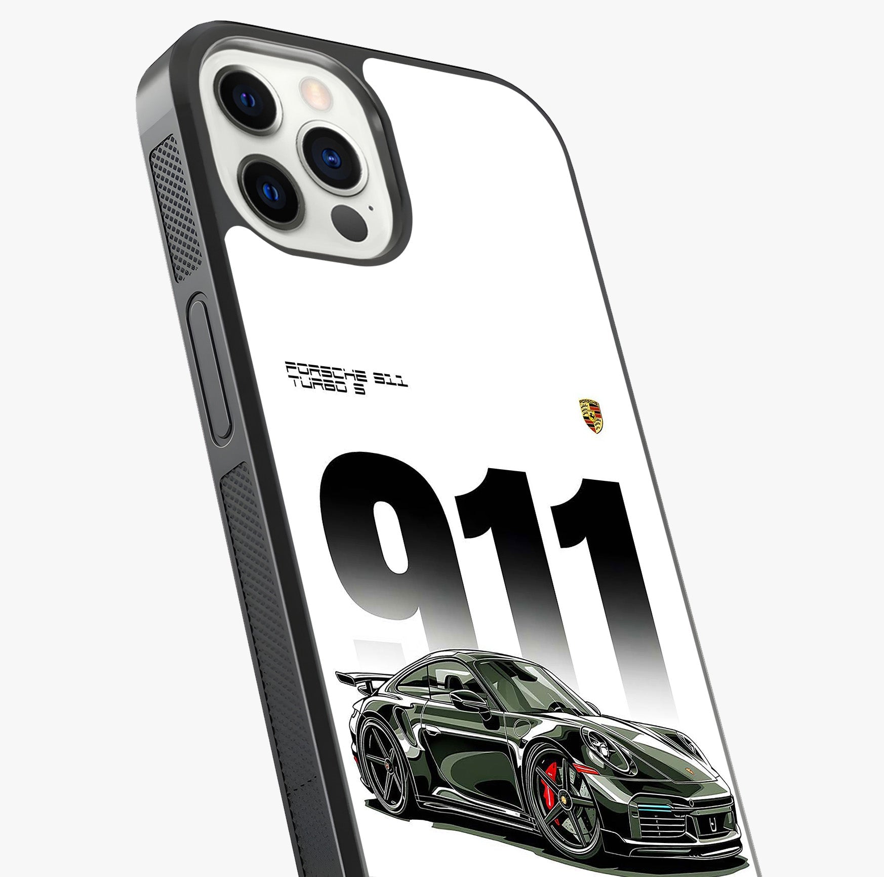 911 Turbo Dominance Glass Case captured at a warm angle highlighting gloss, texture and premium glass finish.