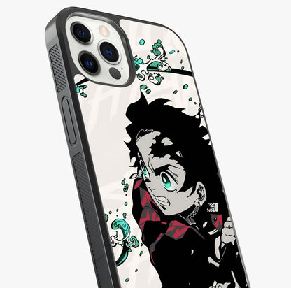 Demon Slayer Glass Case captured at a warm angle highlighting gloss, texture and premium glass finish.