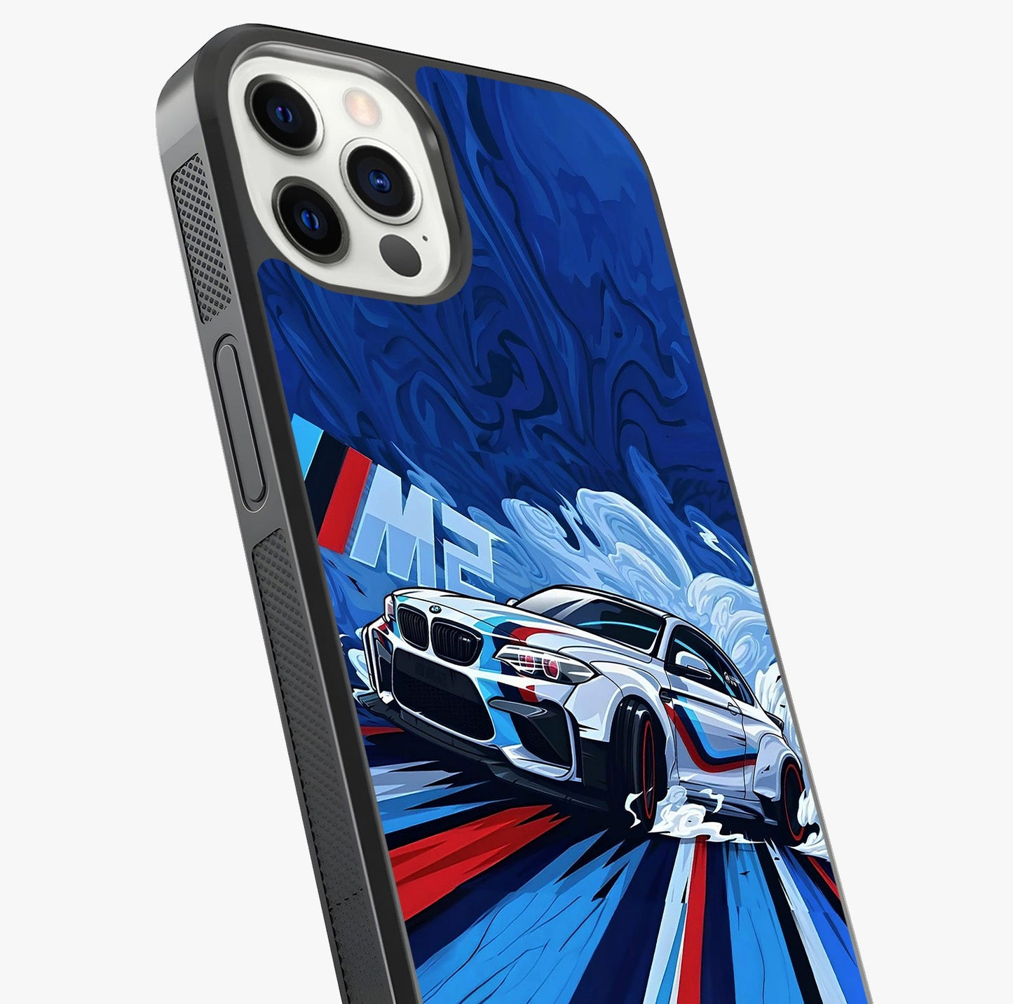 Drift Power Rush Glass Case captured at a warm angle highlighting gloss, texture and premium glass finish.