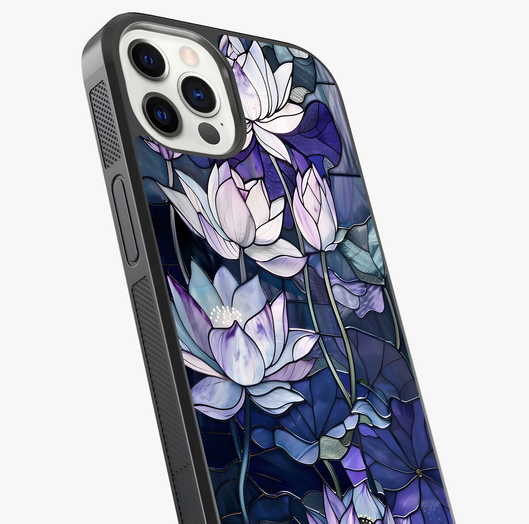 Gloss Petal Rush Glass Case captured at a warm angle highlighting gloss, texture and premium glass finish.