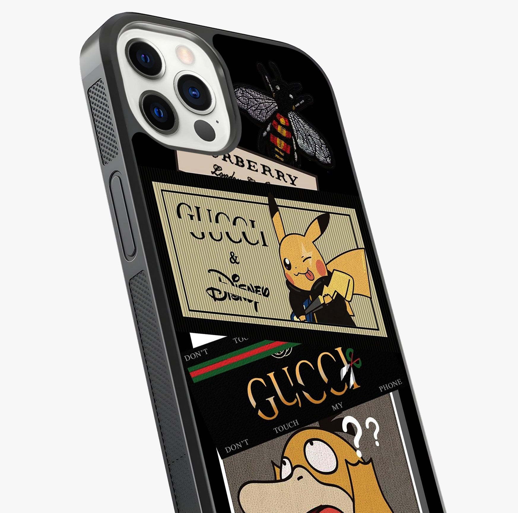 Gucci Play Mashup Glass Case captured at a warm angle highlighting gloss, texture and premium glass finish.