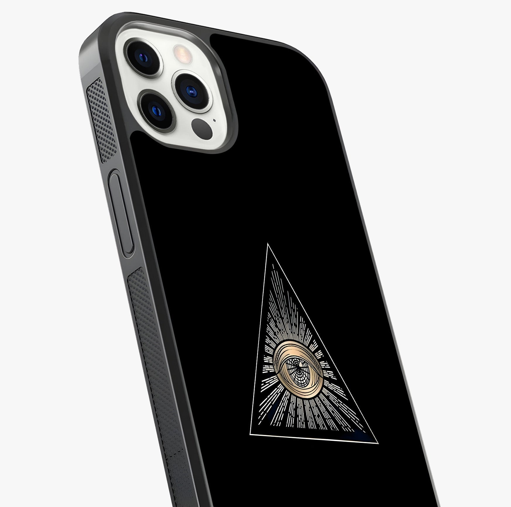 Illuminati Evil Glass Case captured at a warm angle highlighting gloss, texture and premium glass finish.