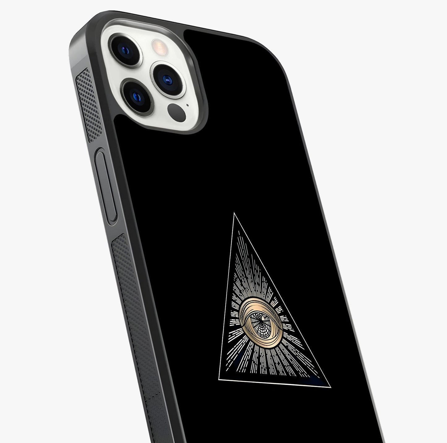 Illuminati Evil Glass Case captured at a warm angle highlighting gloss, texture and premium glass finish.