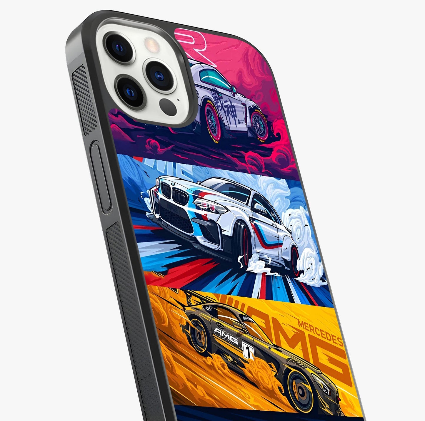 Jdm Sports Car Glass Case captured at a warm angle highlighting gloss, texture and premium glass finish.