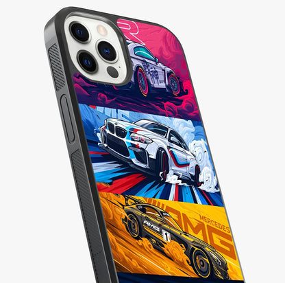 Jdm Sports Car Glass Case captured at a warm angle highlighting gloss, texture and premium glass finish.
