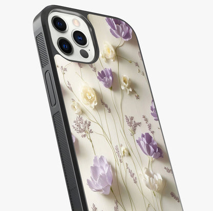 Lilac Breeze Harmony Glass Case captured at a warm angle highlighting gloss, texture and premium glass finish.
