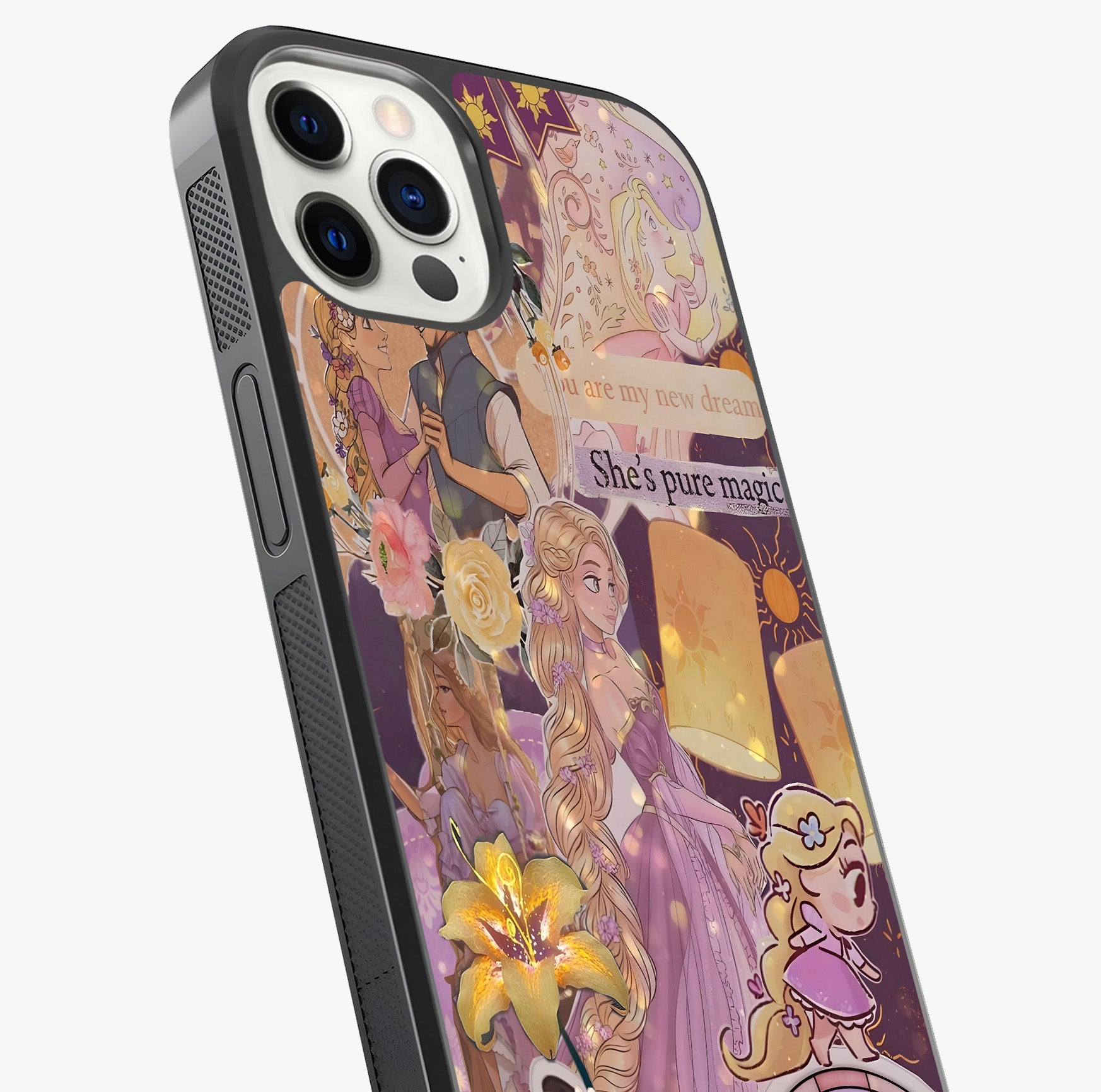 Magical Tangled Dream Glass Case captured at a warm angle highlighting gloss, texture and premium glass finish.