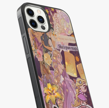 Magical Tangled Dream Glass Case captured at a warm angle highlighting gloss, texture and premium glass finish.