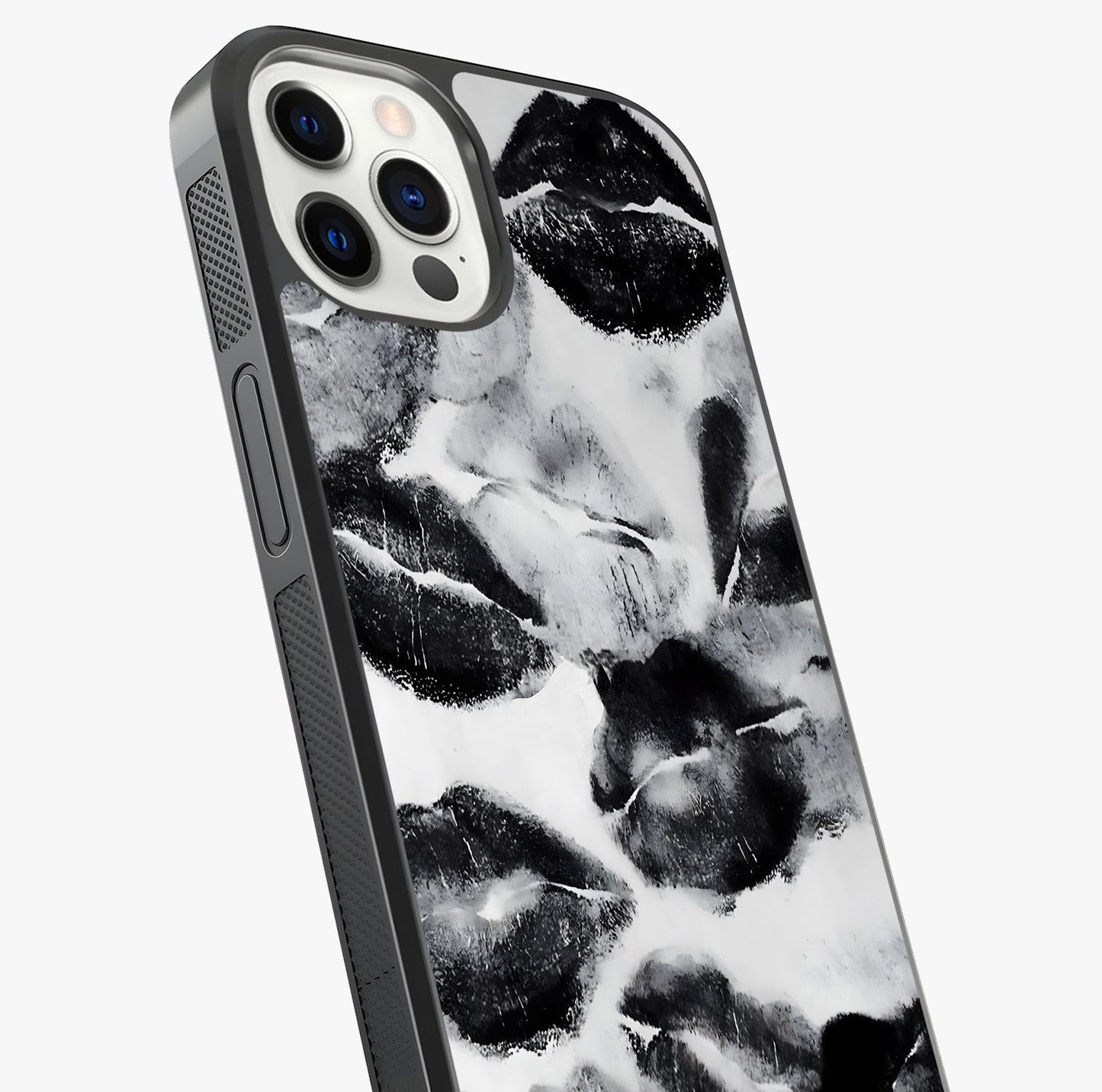 Midnight Kiss Marks Glass Case captured at a warm angle highlighting gloss, texture and premium glass finish.