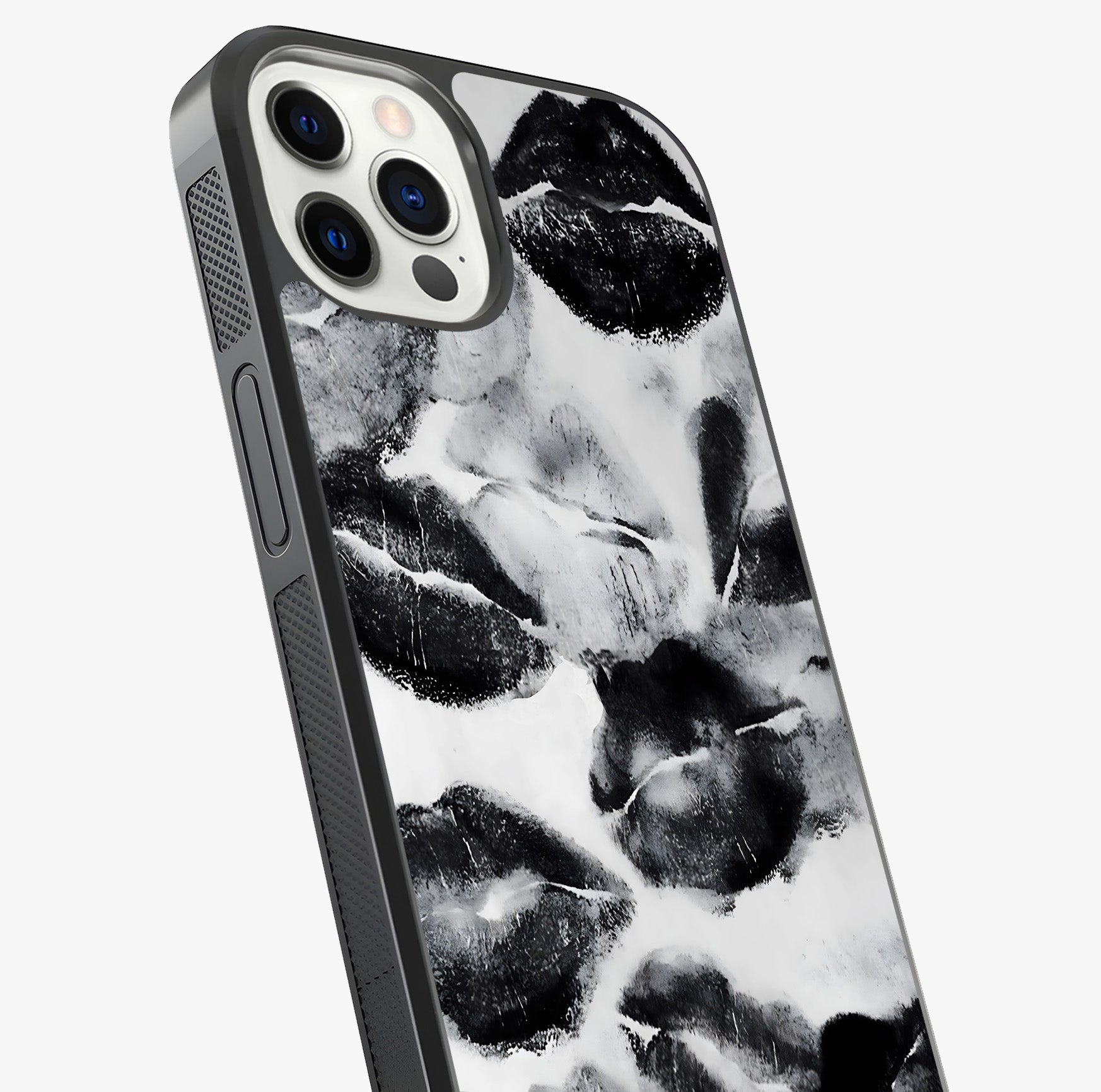 Midnight Kiss Marks Glass Case captured at a warm angle highlighting gloss, texture and premium glass finish.