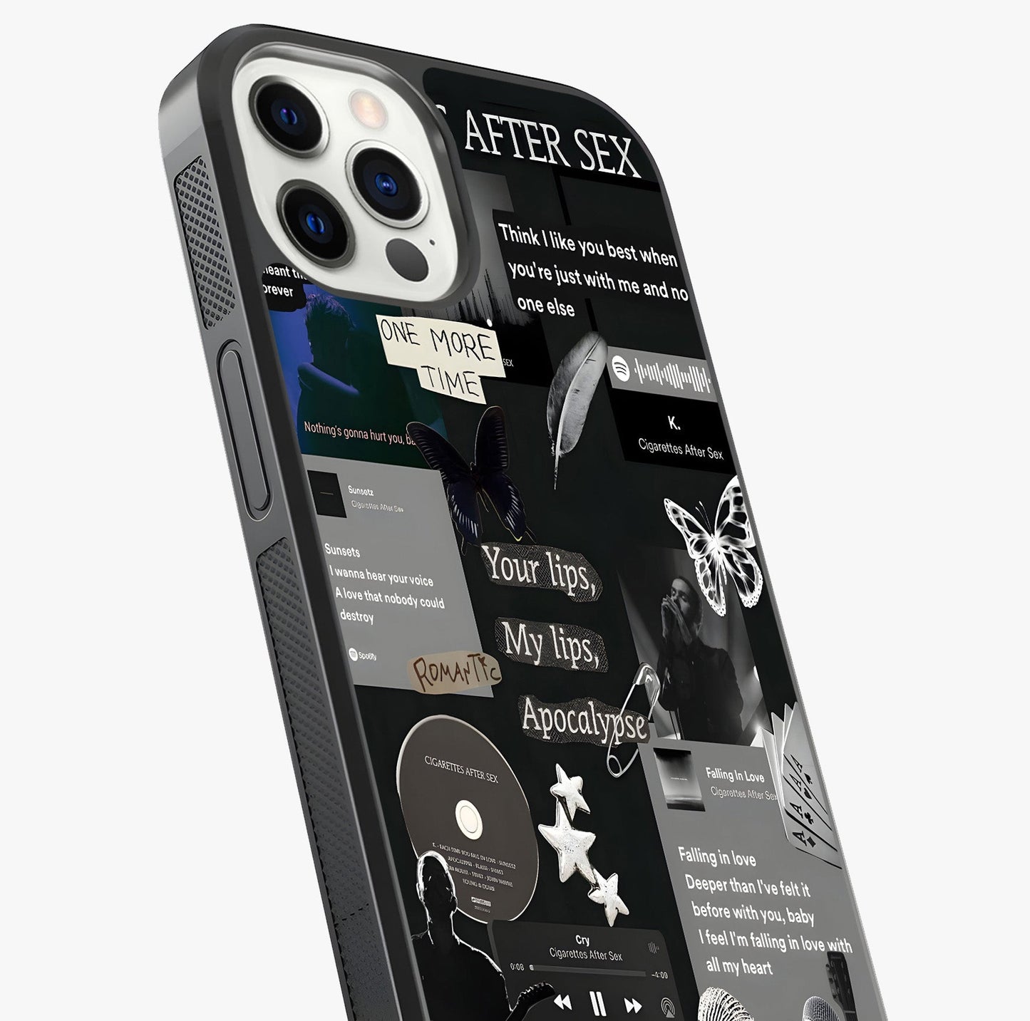 Midnight Love Echo Glass Case captured at a warm angle highlighting gloss, texture and premium glass finish.