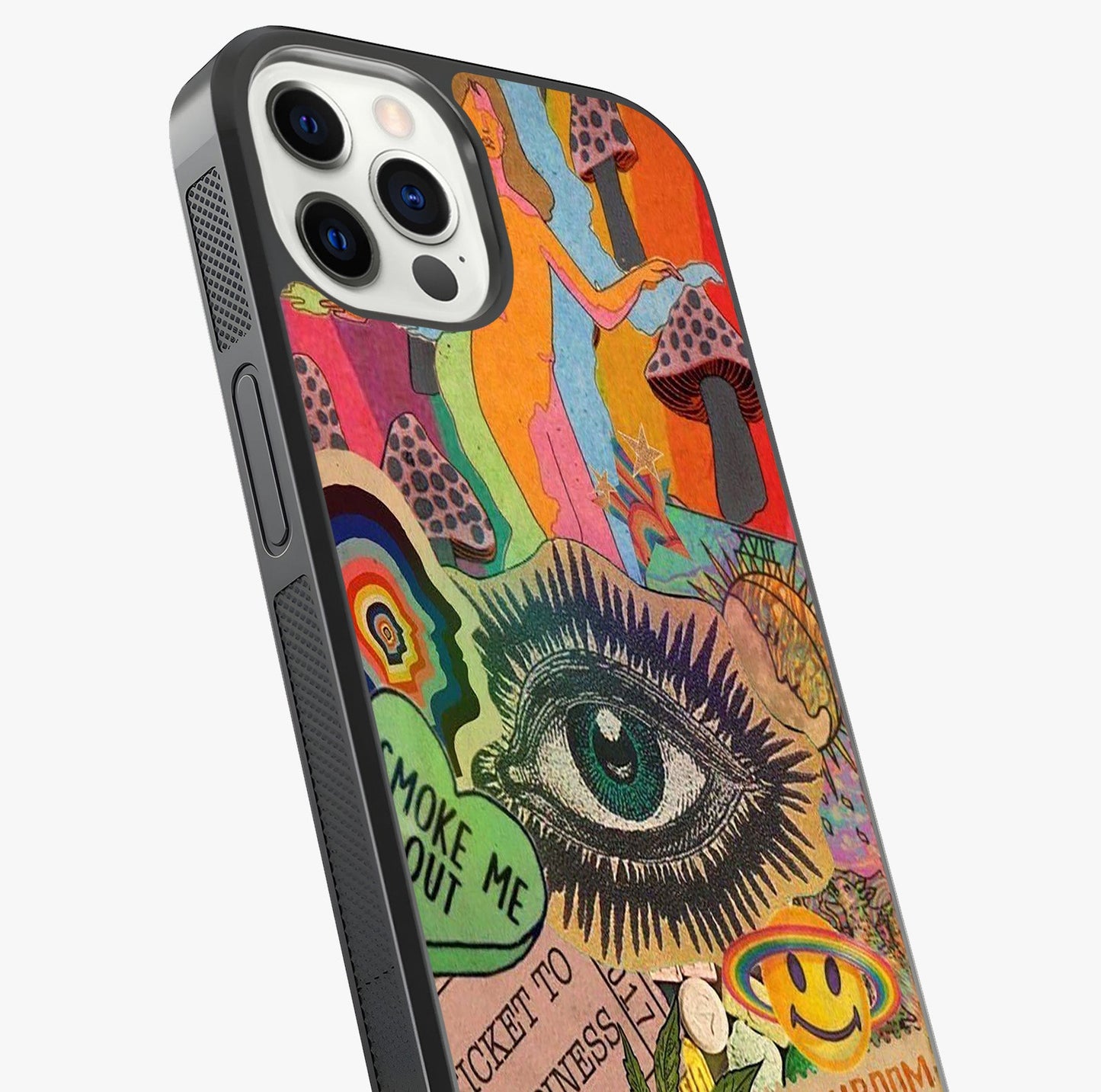 Mystic Eye Wonderland Glass Case captured at a warm angle highlighting gloss, texture and premium glass finish.