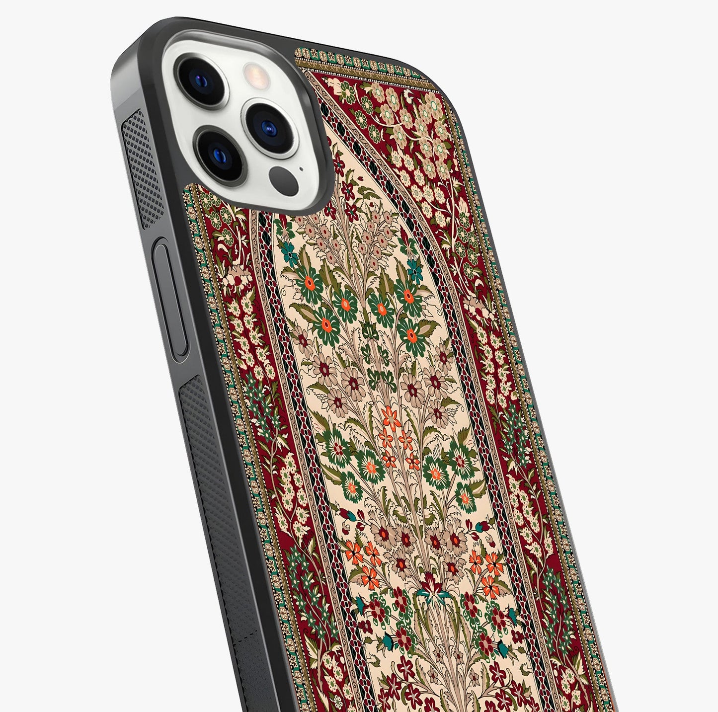 Persian Inspired Glass Case captured at a warm angle highlighting gloss, texture and premium glass finish.