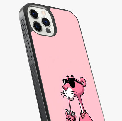 Pink Panther Glass Case captured at a warm angle highlighting gloss, texture and premium glass finish.