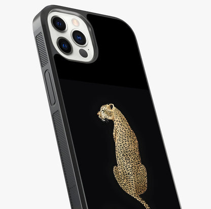 Regal Leopard Glass Case captured at a warm angle highlighting gloss, texture and premium glass finish.