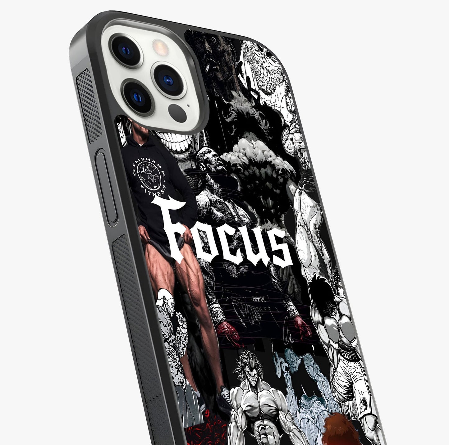 Relentless Power Focus Glass Case captured at a warm angle highlighting gloss, texture and premium glass finish.