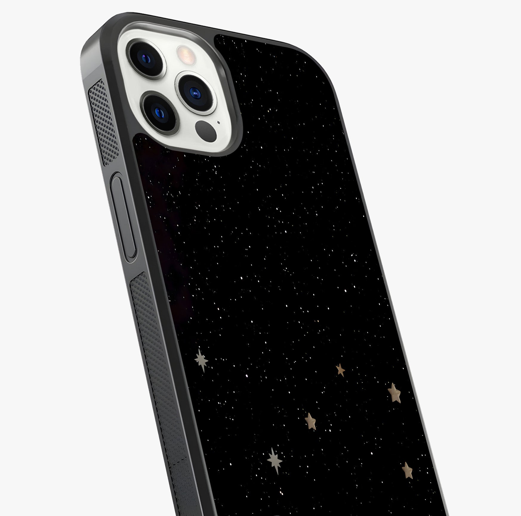 Twinkle Star With Half Moon Glass Case captured at a warm angle highlighting gloss, texture and premium glass finish.