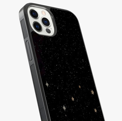 Twinkle Star With Half Moon Glass Case captured at a warm angle highlighting gloss, texture and premium glass finish.