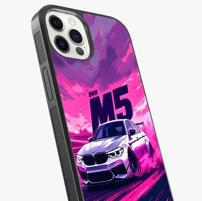 Velocity Drift Pulse Glass Case captured at a warm angle highlighting gloss, texture and premium glass finish.