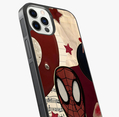 Web Warrior Vibes Glass Case captured at a warm angle highlighting gloss, texture and premium glass finish.
