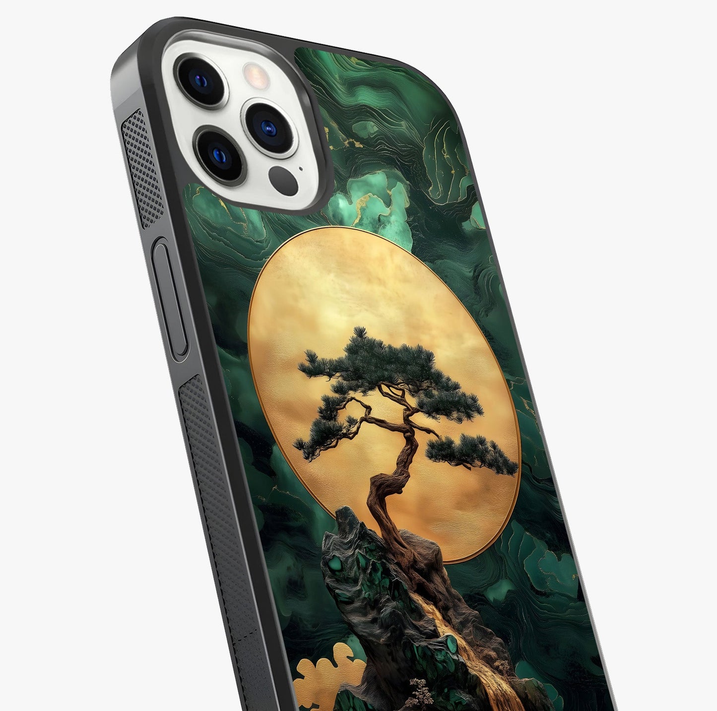 Zen Moon Rise Glass Case captured at a warm angle highlighting gloss, texture and premium glass finish.