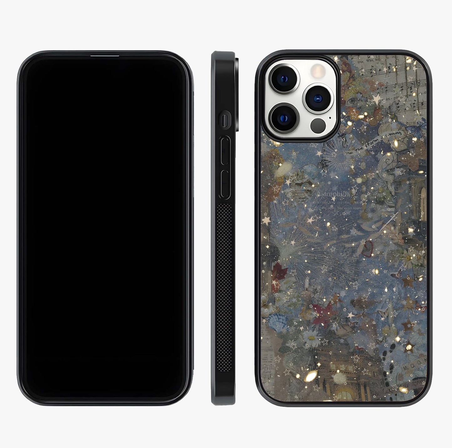 Aesthetic Astrolophia Glass Case displayed upright for full design visibility and premium finish.
